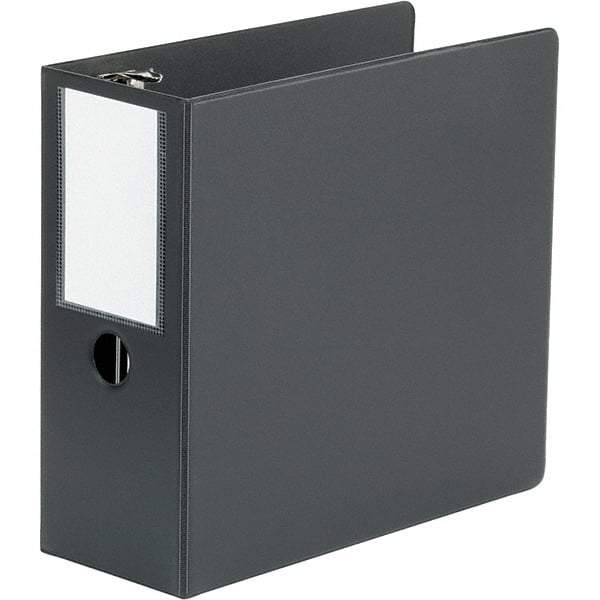 Universal One - 950 Sheet Capacity, 8-1/2 x 11", Non-View Ring Binder - Polypropylene, Black - Industrial Tool & Supply