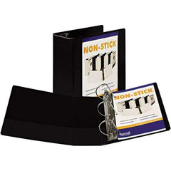 Samsill - 1,050 Sheet Capacity, 8-1/2 x 11", View Ring Binder - Polypropylene Covered Chipboard, Black - Industrial Tool & Supply