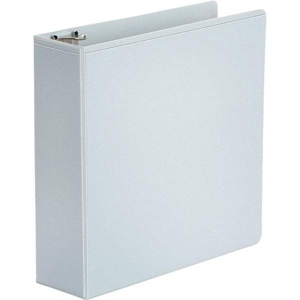 UNIVERSAL - 460 Sheet Capacity, 8-1/2 x 11", View Ring Binder - Polypropylene, White - Industrial Tool & Supply