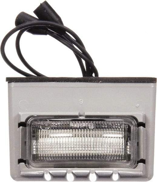 Truck-Lite - 2" Long, Clear LED License Light - 12 Volts, Includes LED Light, Bracket, Gasket - Industrial Tool & Supply