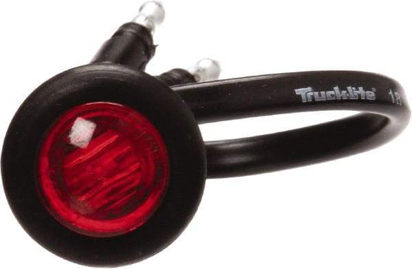 Truck-Lite - 3/4" Long, Red LED Marker Clearance - 12 Volts, Includes LED Light, Grommet - Industrial Tool & Supply