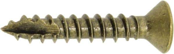 Hager - #9 Brass Hinge Screws - 1" Long - Industrial Tool & Supply