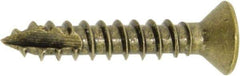 Hager - #9 Brass Hinge Screws - 1" Long - Industrial Tool & Supply