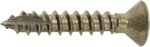 Hager - #9 Brass Hinge Screws - 1" Long - Industrial Tool & Supply