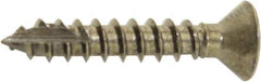 Hager - #9 Brass Hinge Screws - 1" Long - Industrial Tool & Supply