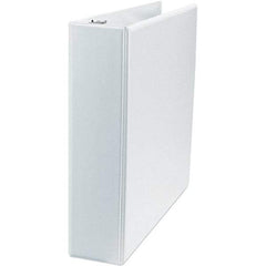 Universal One - 500 Sheet Capacity, 8-1/2 x 11", View Ring Binder - Polypropylene, White - Industrial Tool & Supply