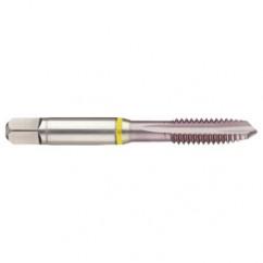 M8x1.25 2B 3-Flute Cobalt Yellow Ring Spiral Point Plug Tap-MolyGlide - Industrial Tool & Supply