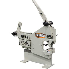 Baileigh - 6-1/4" Throat Depth, 16 Ton Punch Pressure, 5/16" Punch Capacity Ironworker - 39" Wide x 26" High x 16" Deep - Industrial Tool & Supply