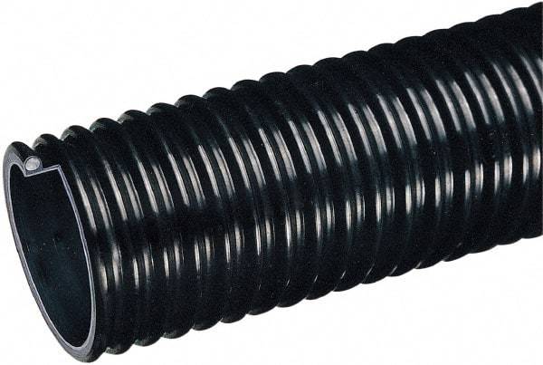 Kuriyama of America - 5" ID x 5-3/4" OD, 35 Max psi, 28 In. Hg, Dry Material Handling & Transfer Hose - Polyurethane Liner, PVC Cover, -40 to 150°F, 10" Bend Radius, 100' Coil Length, Black - Industrial Tool & Supply