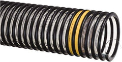 Kuriyama of America - 2" ID x 2.52" OD, 40 Max psi, Full In. Hg, Dry Material Handling & Transfer Hose - Static Dissipative Polyurethane with Grounding Wire, -40 to 150°F, 6" Bend Radius, 100' Coil Length, Transparent - Industrial Tool & Supply