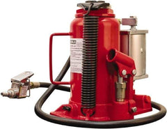 OEM Tools - 20 Ton Capacity Bottle Jack - 10-1/4" to 20" High, 6-1/4" Piston Stroke, 3-1/4" Screw Length - Industrial Tool & Supply