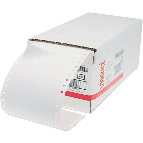 UNIVERSAL - 6" Long, White Paper Shipping Label - For Dot Matrix Printers - Industrial Tool & Supply