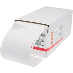 UNIVERSAL - 6" Long, White Paper Shipping Label - For Dot Matrix Printers - Industrial Tool & Supply