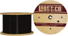 Loos & Co. - 1/16" x 3/64" Diam, Steel Wire Rope - 270 Lb Breaking Strength, 7 x 7, Nylon Coating - Industrial Tool & Supply