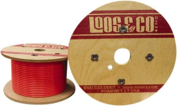 Loos & Co. - 3/16" x 1/8" Diam, Galvanized Steel Wire Rope - 1,700 Lb Breaking Strength, 7 x 7, Vinyl Coating - Industrial Tool & Supply
