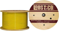 Loos & Co. - 3/16" x 1/8" Diam, Galvanized Steel Wire Rope - 2,000 Lb Breaking Strength, 7 x 19, Vinyl Coating - Industrial Tool & Supply