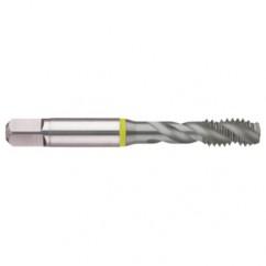 M2x0.40 6H 3-Flute Cobalt Yellow Ring Semi-Bottoming 40 degree Spiral Flute Tap-MolyGlide - Industrial Tool & Supply