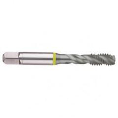 5/8-11 2B 3-Flute Cobalt Yellow Ring Semi-Bottoming 40 degree Spiral Flute Tap-MolyGlide - Industrial Tool & Supply