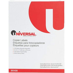 UNIVERSAL - 11" Long, White Paper Shipping Label - For Copiers - Industrial Tool & Supply