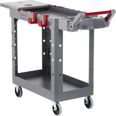 Rubbermaid - 500 Lb Capacity, 17-3/4" Wide x 46-3/16" Long x 36" High Heavy Duty Utility Cart - 2 Shelf, 12 Slot, Structural Foam - Industrial Tool & Supply