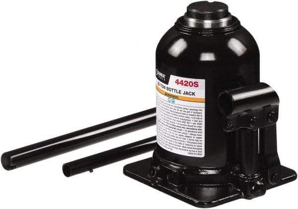 Sunex Tools - 20 Ton Capacity Bottle Jack - 7-1/2" to 13.8" High, 6.42" Long x 5.63" Wide Base - Industrial Tool & Supply