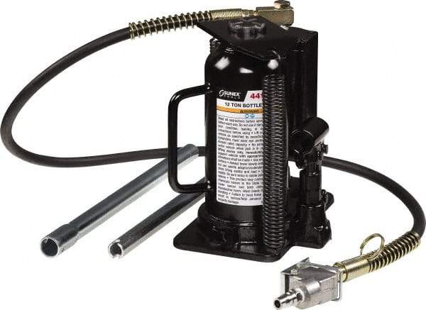 Sunex Tools - 12 Ton Capacity Bottle Jack - 9.1" to 17.6" High - Industrial Tool & Supply