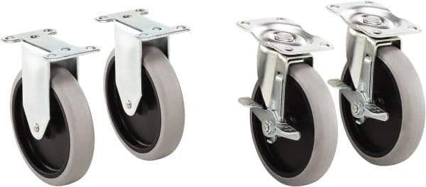 Rubbermaid - 5-11/16" Long x 2-9/16" Wide x 5-13/16" High, Cart Replacement Casters - Use with RCP Heavy Duty Adaptable Carts (1997206, 1997207, 1997208, 1997209). - Industrial Tool & Supply