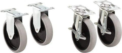 Rubbermaid - 5-11/16" Long x 2-9/16" Wide x 5-13/16" High, Cart Replacement Casters - Use with RCP Heavy Duty Adaptable Carts (1997206, 1997207, 1997208, 1997209). - Industrial Tool & Supply