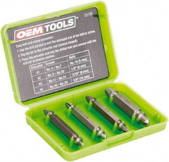 OEM Tools - Screw Extractor - #1, #2, #3, #4" Extractor for #4 to #7, #8 to #10, #11 to #14, #16 to #24 Screw - Industrial Tool & Supply