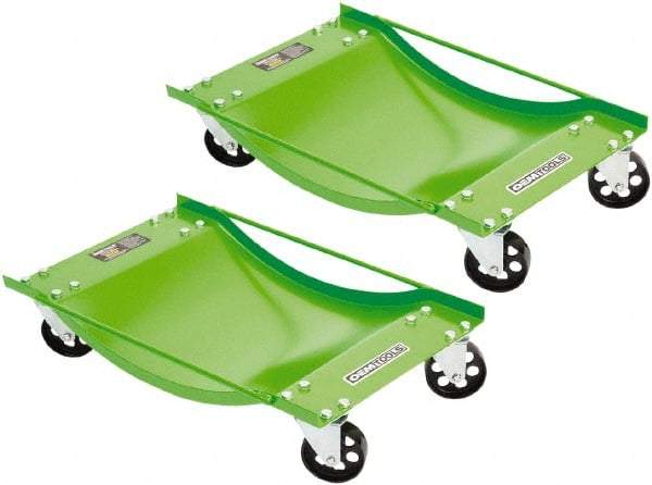 OEM Tools - 4 Wheel, 1,000 Lb Capacity, One Pair Dolly without Handle - 3-1/2" Cast Iron Casters - Industrial Tool & Supply