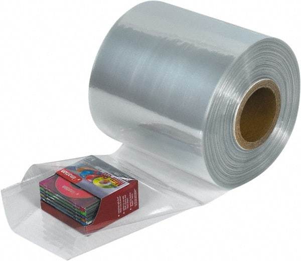 Made in USA - 4" Wide x 1,500' Long, Shrink Tubing - 100 Gauge - Industrial Tool & Supply