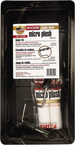 Wooster Brush - 12" Long, Mini Roller Kit - Steel Frame, Includes Paint Tray, Roller Cover & Frame - Industrial Tool & Supply