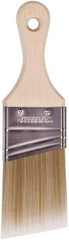 Wooster Brush - 2" Angled Polyester Angular Brush - 2-11/16" Bristle Length, 2-7/8" Wood Fluted Handle - Industrial Tool & Supply