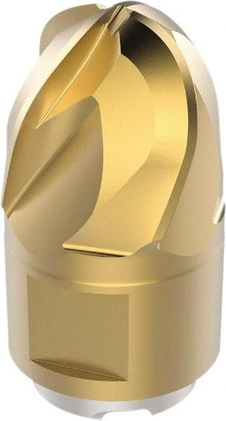 Seco - MP12 Grade MP3000 Carbide Ball Nose Milling Tip Insert - TiAIN/TiN Finish, 4 Flutes, 12.7mm Cutting Diam, 8mm Depth of Cut, 18.7mm Extension, 1/4" Cnr Rad - Industrial Tool & Supply