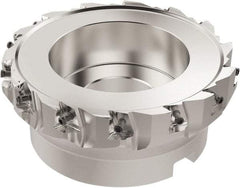 Seco - 14 Inserts, 6" Cut Diam, 2" Arbor Diam, 12mm Max Depth of Cut, Indexable Square-Shoulder Face Mill - 90° Lead Angle, 63mm High, LOEX-12 Insert Compatibility, Series Square T4-12 - Industrial Tool & Supply
