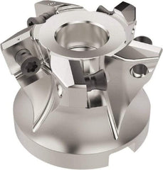 Seco - 5 Inserts, 33mm Cutter Diam, 2.2mm Max Depth of Cut, Indexable High-Feed Face Mill - 22mm Arbor Hole Diam, 10.4mm Keyway Width, 40mm High, R220.21 Toolholder, SC..12.. Inserts, Series R220.21 - Industrial Tool & Supply