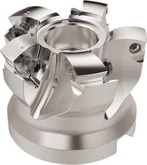 Seco - 5 Inserts, 35.7mm Cutter Diam, 1.8mm Max Depth of Cut, Indexable High-Feed Face Mill - 22mm Arbor Hole Diam, 10.4mm Keyway Width, 40mm High, R220.21 Toolholder, 218.19-160.. Inserts, Series R220.21 - Industrial Tool & Supply