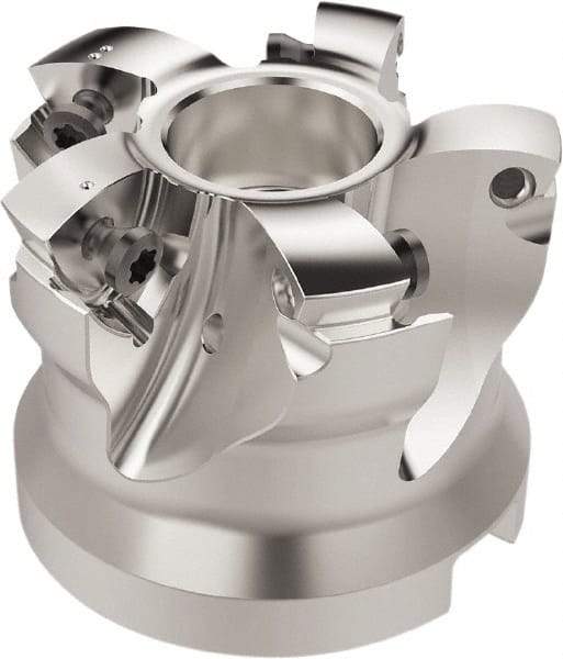 Seco - 5 Inserts, 33.7mm Cutter Diam, 1.8mm Max Depth of Cut, Indexable High-Feed Face Mill - 22mm Arbor Hole Diam, 10.4mm Keyway Width, 40mm High, R220.21 Toolholder, 218.19-160.. Inserts, Series R220.21 - Industrial Tool & Supply