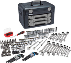 GearWrench - 232 Piece 1/4 & 3/8" Drive Mechanic's Tool Set - Comes in Blow Molded Case with 3 Drawers - Industrial Tool & Supply