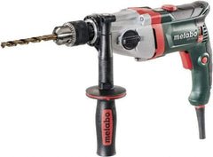 Metabo - 1/2" Keyed Chuck, 0 to 1,000/0 to 3,100 RPM, Pistol Grip Handle Electric Drill - 9.6 Amps, 120 Volts, Reversible - Industrial Tool & Supply