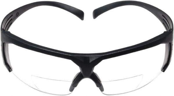 3M - +2.5, Clear Lenses, Anti-Fog, Framed Magnifying Safety Glasses - UV Protection, Gray Plastic Frame, ANSI Z87.1-2003 - Industrial Tool & Supply