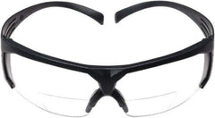 3M - +2.5, Clear Lenses, Anti-Fog, Framed Magnifying Safety Glasses - UV Protection, Gray Plastic Frame, ANSI Z87.1-2003 - Industrial Tool & Supply