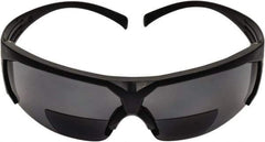 3M - +1.5, Gray Lenses, Anti-Fog, Framed Magnifying Safety Glasses - UV Protection, Gray Plastic Frame, ANSI Z87.1-2003 - Industrial Tool & Supply