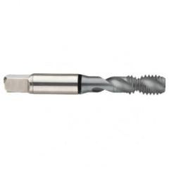 M6x1.0 6H 2-Flute Cobalt Black Ring Semi-Bottoming 45 degree Spiral Flute Tap-MolyGlide - Industrial Tool & Supply
