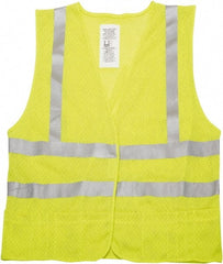 Ability One - Size L Yellow Mesh Public Safety High Visibility Vest - Industrial Tool & Supply
