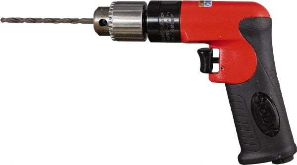 Sioux Tools - 1/4" Keyed Chuck - Pistol Grip Handle, 3,600 RPM, 12 LPS, 0.5 hp, 90 psi - Industrial Tool & Supply