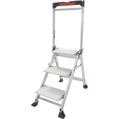 Little Giant Ladder - 3 Steps, 3' High, Type IAA Rating, Aluminum Step Stand - 375 Lb Capacity, 21-1/2" Base Width - Industrial Tool & Supply