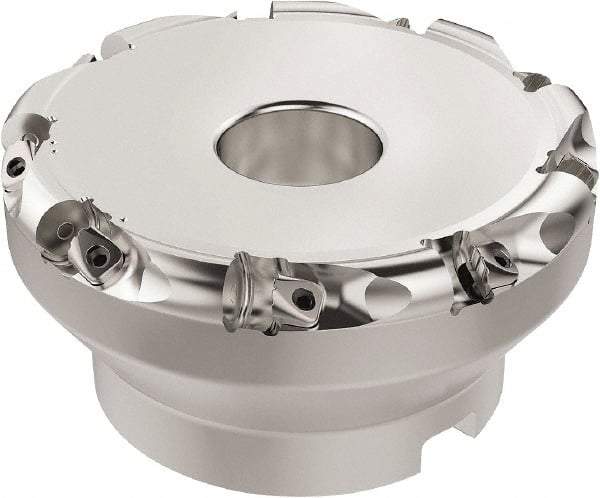 Seco - 67.26mm Cut Diam, 6mm Max Depth, 40mm Arbor Hole, 9 Inserts, RN.. 1207 Insert Style, Indexable Copy Face Mill - R220.26 Cutter Style, 7,500 Max RPM, 63mm High, Series R220.26 - Industrial Tool & Supply