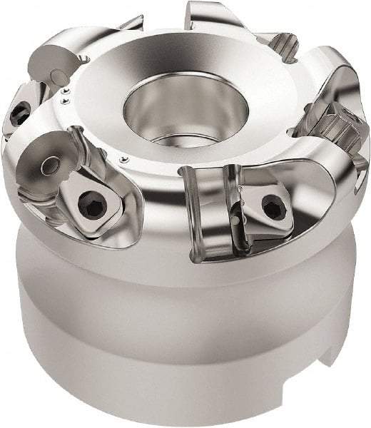 Seco - 50.32mm Cut Diam, 6mm Max Depth, 27mm Arbor Hole, 6 Inserts, RN.. 1207 Insert Style, Indexable Copy Face Mill - R220.26 Cutter Style, 10,600 Max RPM, 50mm High, Through Coolant, Series R220.26 - Industrial Tool & Supply