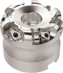 Seco - 50.32mm Cut Diam, 6mm Max Depth, 27mm Arbor Hole, 6 Inserts, RN.. 1207 Insert Style, Indexable Copy Face Mill - R220.26 Cutter Style, 10,600 Max RPM, 50mm High, Through Coolant, Series R220.26 - Industrial Tool & Supply